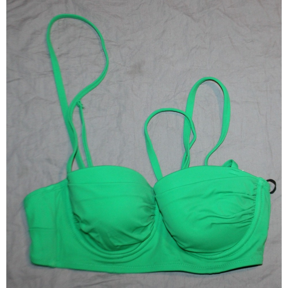 Women's Light Lift Shirred Cup Bikini Top - Shade & Shore Green 32B NEW